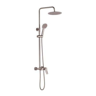 Milano Mita Rain Shower Mixer W/Shower Set Brush Nickel