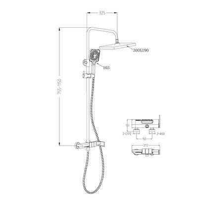 Milano Mila Rain Shower Mixer W/Shower Set Chrome – Made In China