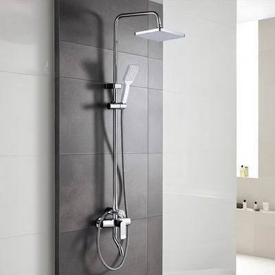 Milano Sky Rain Shower Complete Set-Sq Chrome