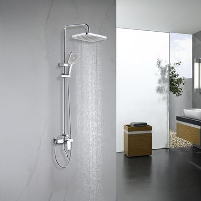 Milano Kobe Rain Shower Complete Set-Sq Chrome 