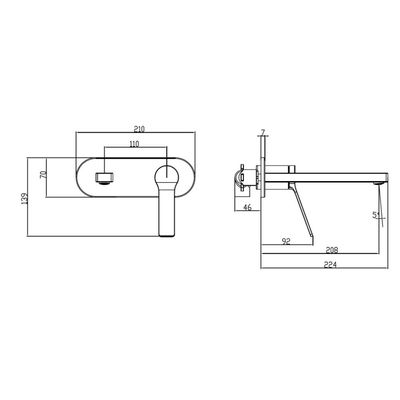 Milano Tella Concealed Basin Mixer