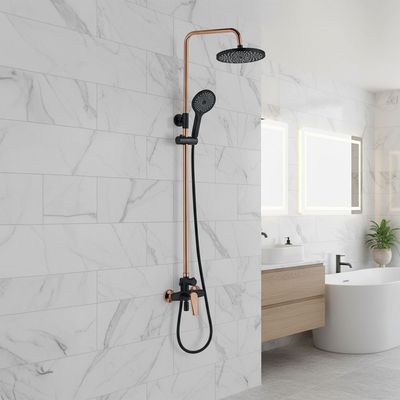 Milano Dulce Rain Shower Column-Complete Set Rose Gold + Matt Black -Made In China