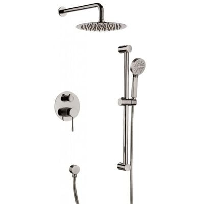 Milano Plus Ciro 2 Way Concealed Shower Mixer Set Brushed Nickel