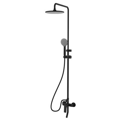 Milano Plus Brown Rain Shower Set Brushed Nickel