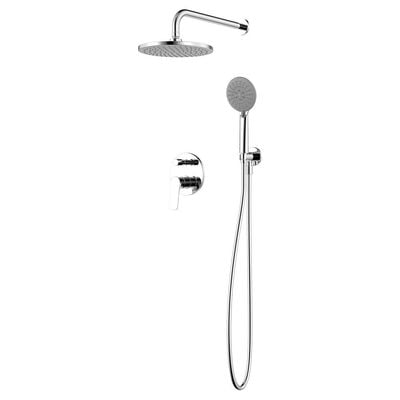 Milano Plus Brown 2 Way Concealed Bath Mixer Overhead Shower And Hand Shower Chrome