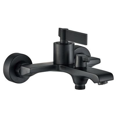 Milano Luxe Drift Bath Shower Mixer Wshower Set Matt Black 