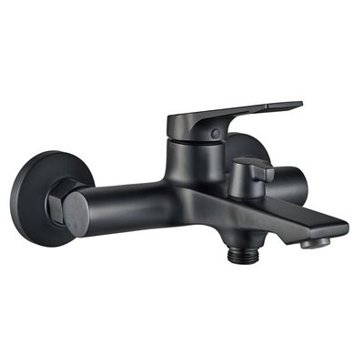 Milano Luxe Glow Bath Shower Mixer Wshower Set Matt Black 