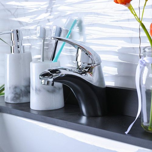 Milano Lexus Basin Mixer Tap with Pop Up Waste & Flexible Pipe
