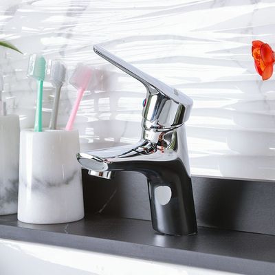 Milano Prato Basin Mixer Tap with Pop Up Waste & Flexible Pipe