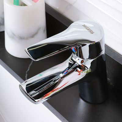 Milano Prato Basin Mixer Tap with Pop Up Waste & Flexible Pipe