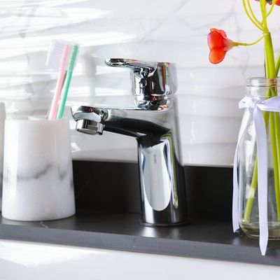 Milano Dallas Basin Mixer Tap with Pop Up Waste & Flexible Pipe