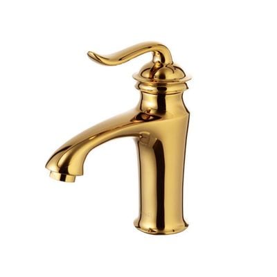 Milano Fiona Gold Wash Basin Mixer With Pop Up Waste