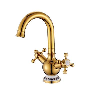 Milano Brass Gold Wash Basin Mixer With Pop Up