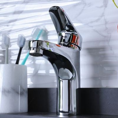 Milano Eco Diva Basin Mixer Tap Set with Pop Up Waste & Flexible Pipe