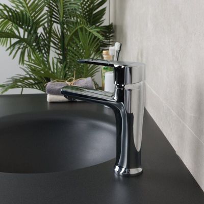 Milano Eco Turbo Basin Mixer Tap with Pop Up Waste & Flexible Pipe