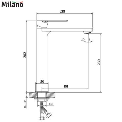 Milano Brick Chrome Art Basin