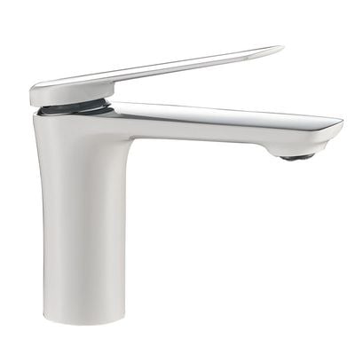 Milano Oxford White Basin Mixer With Click Pop Up Waste