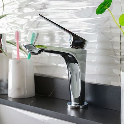 Milano Coral Basin Mixer With Click Pop Up Waste