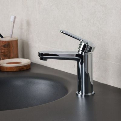 Milano Pia Basin Mixer Tap with Pop Up Waste & Flexible Pipe