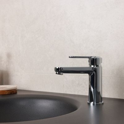 Milano Pia Basin Mixer Tap with Pop Up Waste & Flexible Pipe