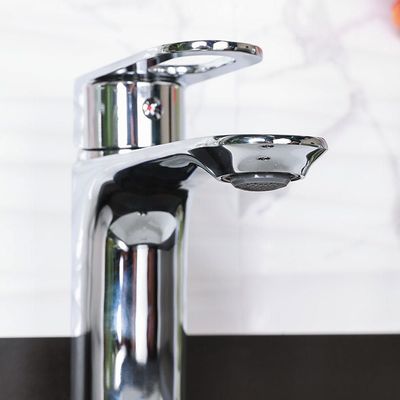 Milano Dito Basin Mixer Tap with Pop Up Waste & Flexible Pipe