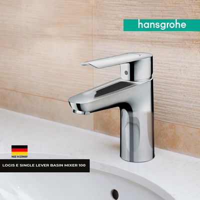 Hansgrohe Logis E Single Lever Basin Mixer 100 With Pop Up Waste Chrome