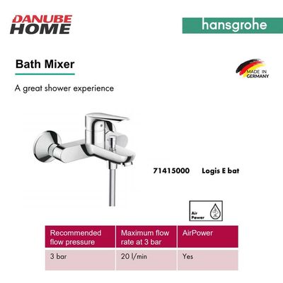 Hansgrohe Logis E Bath Mixer For Exposed Installation Chrome