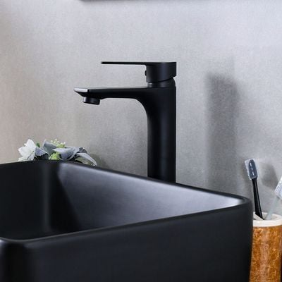 Milano Lemo Art Basin Mixer Matt Black