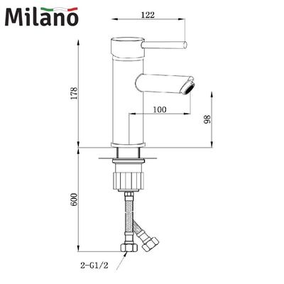 Milano Kelly Basin Mixer
