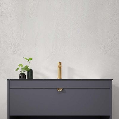 Milano Rexie Vanity Cabinet w/blk Porcelain Slab countertop