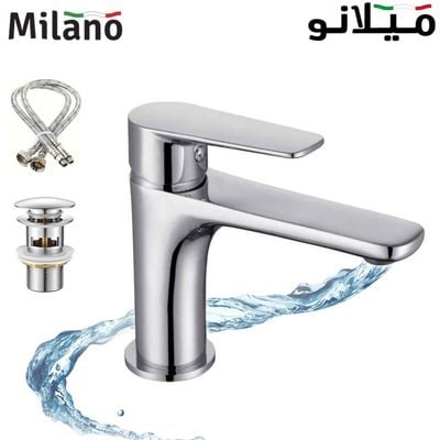 Milano Calli Basin Mixer Chrome With Pop Up Waste