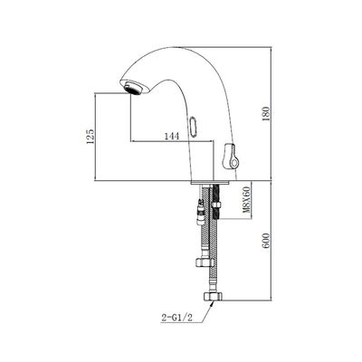 Milano Aliz Sensor Mixer Hot And Cold Water Chrome - Made In China