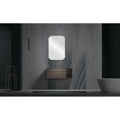 Milano Lyka Vanity Cabinet W/Frame Less Mirror,S/S Shelf  1000*500*412 Smoky Melamine 