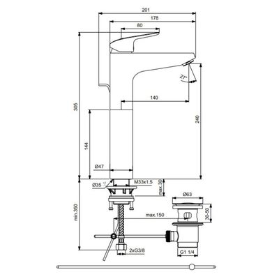 Is - Ceraflex Vessel Basin Mixer B1872Aa