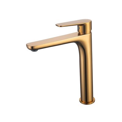 Milano Calli Art Basin Mixer With Pop Up Waste Snow Gold -Made In China