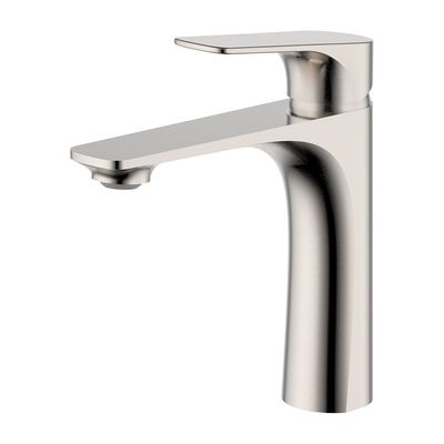 Milano Plus Brown Basin Mixer Brushed Nickel