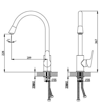 Milano Dallas Sink Mixer