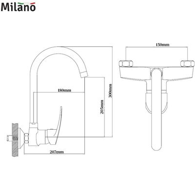 Milano Hira W/M Single Lever Mixer