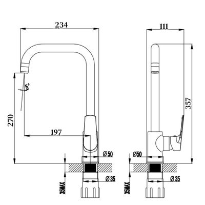 Milano Pia Sink Mixer