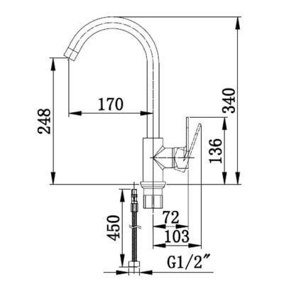 Milano Dito Sink Mixer