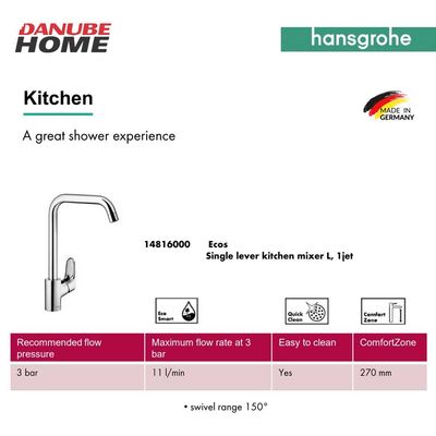 Hansgrohe Ecos L Sink Mixer Chrome