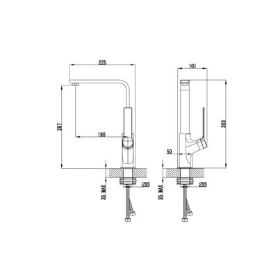 Milano Monte Sink Mixer