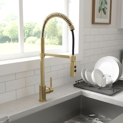 Milano Plus Pia Spring Pullout Sink Mixer Matt Gold - Made In China