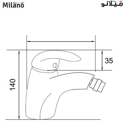 Milano Lexus Bidet Mixer