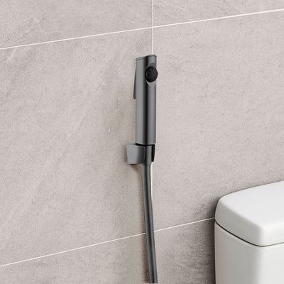 Milano Phantom Shattaf Set | Gun Metal | Premium Handheld Bidet Spray, Durable Finish, Contemporary Bathroom Hygiene Solution | 5-Year Warranty