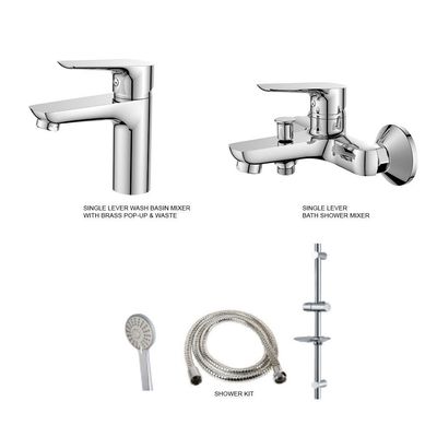 Milano Concept 3 Pcs Set- Basin Mixer, Shower Mixer & Shower Kit