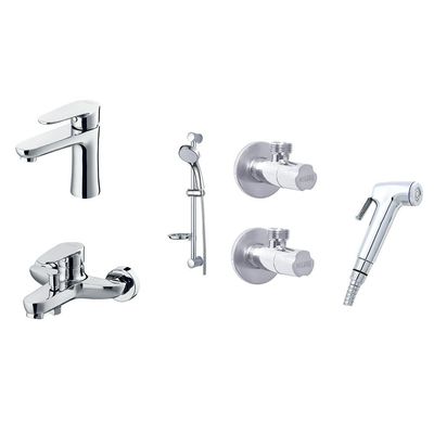 Milano Don Collection (Basin+Bath+Shattaf+Angle Valve+Kit)