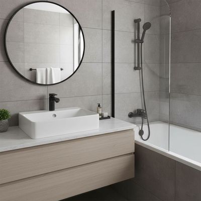 Milano Time 3 Pcs Set Of Basin Mixer, Shower Mixer & Shower Kit-Matt Black