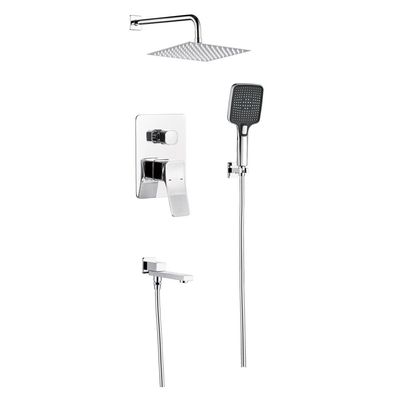 Milano Luxe Arc 3  Way Concealed Shower Mixer Complete Set Chrome 