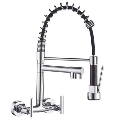 Milano Manila Wall Mounted Pull Out Kitchen Sink Mixer 